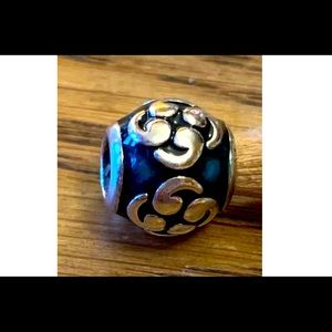 Pandora Sterling Silver and Teal Charm